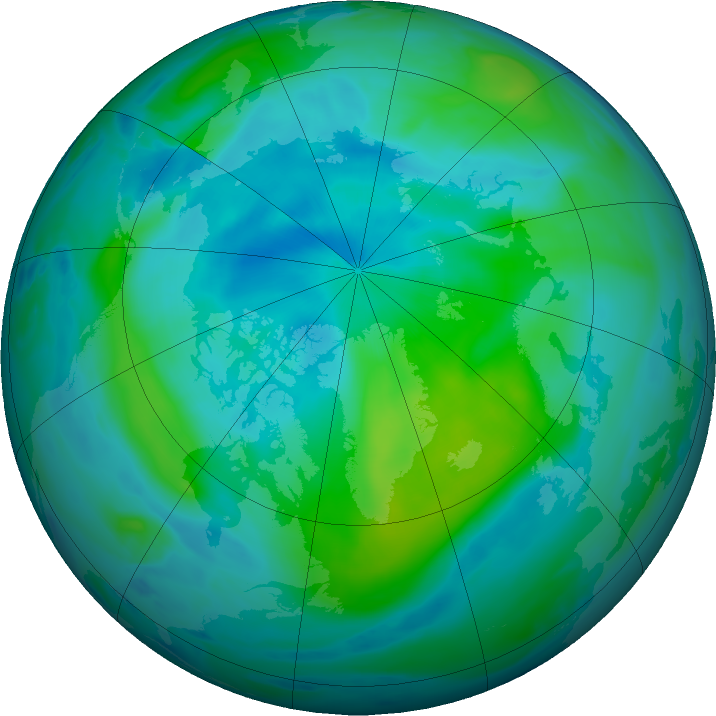 Arctic ozone map for 12 September 2020